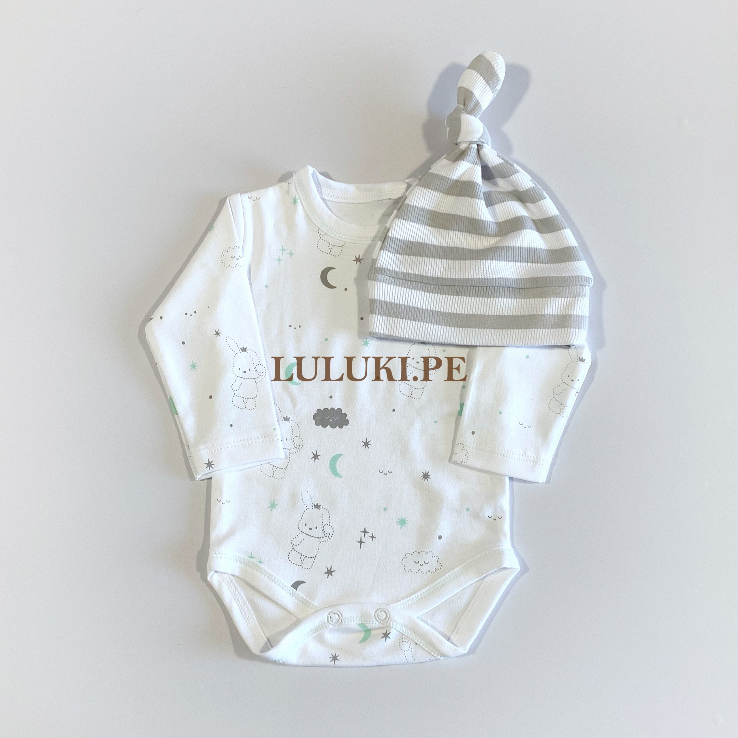 Ajuar punto ingles "baby rabbit" - blanco - Imagen 2