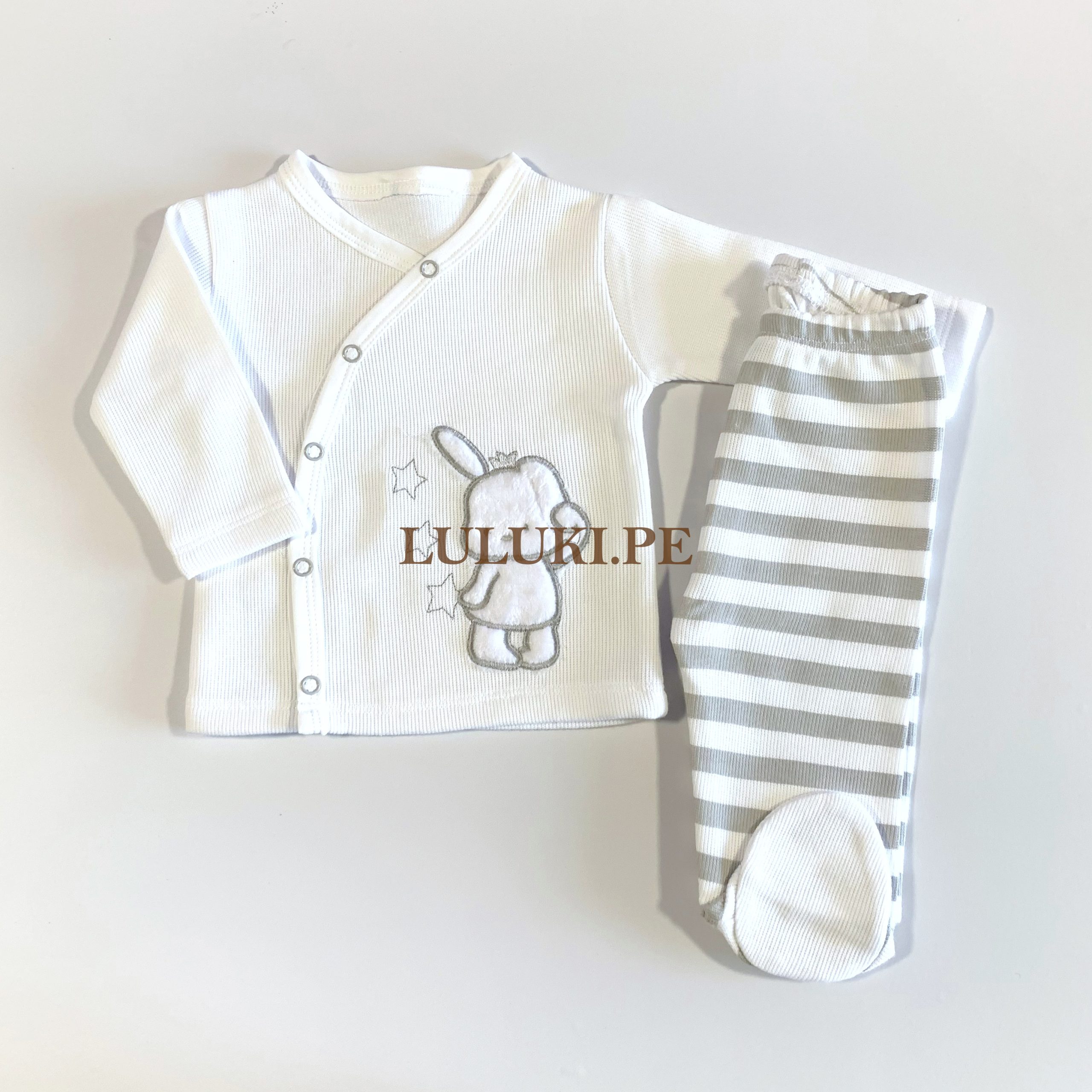 Ajuar punto ingles "baby rabbit" - blanco - Imagen 3