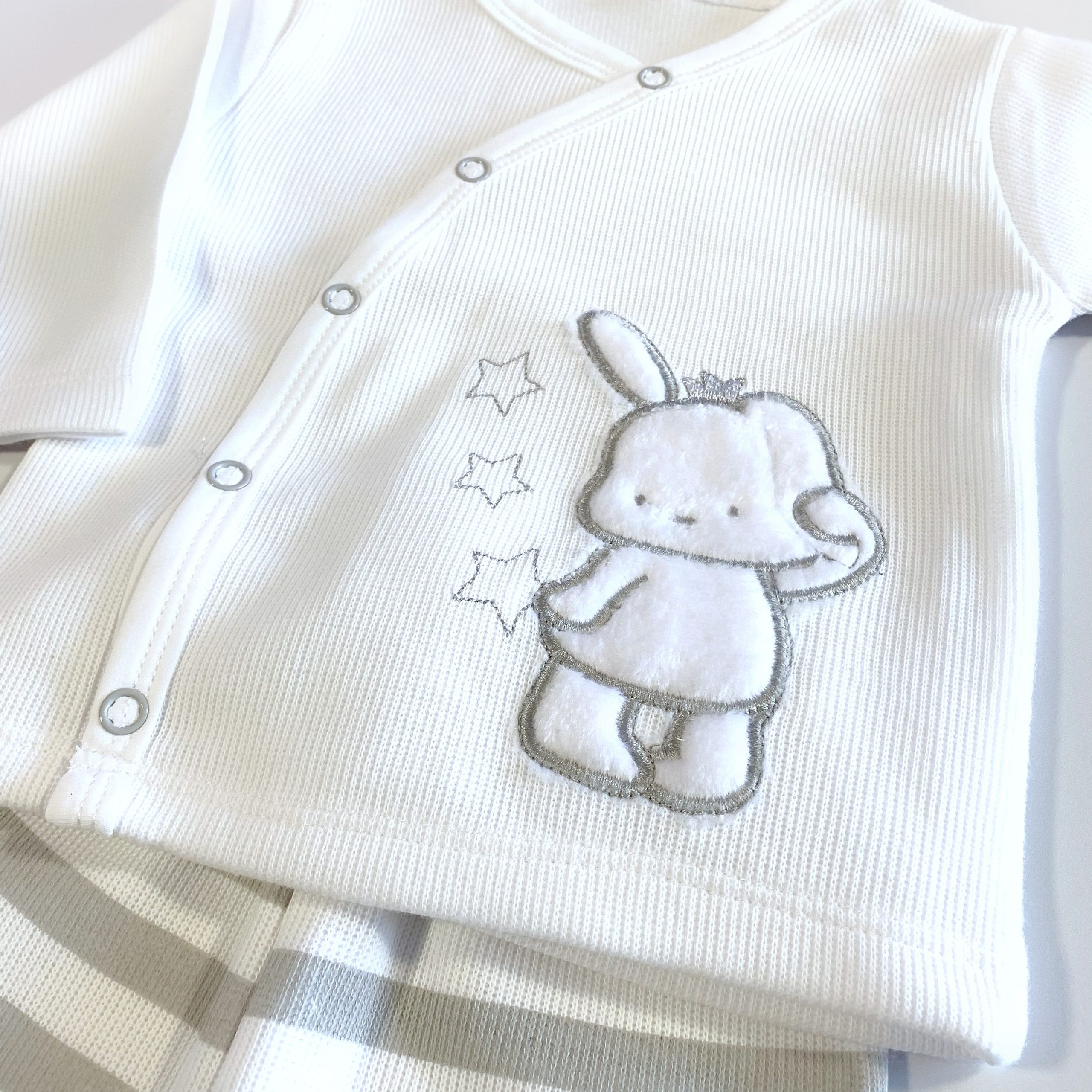Ajuar punto ingles "baby rabbit" - blanco - Imagen 4
