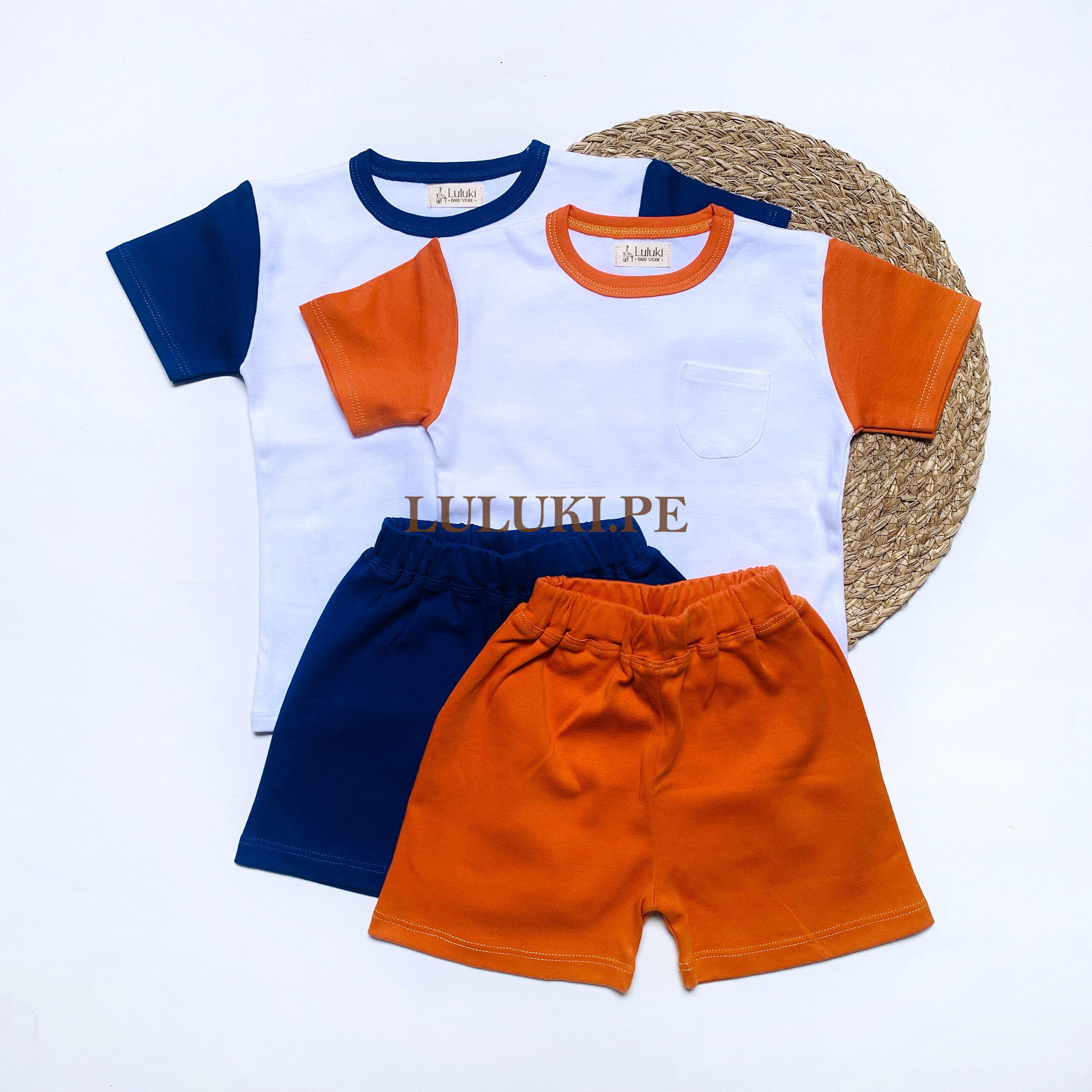 PACK-POLO-SHORT-CALABAZA-AZUL